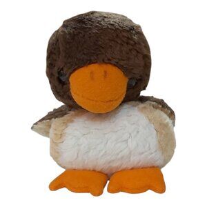 Cute 4 Inch Brown & White Duck Bean Plush Doll Mini Stuffed Animal Beanie Toy